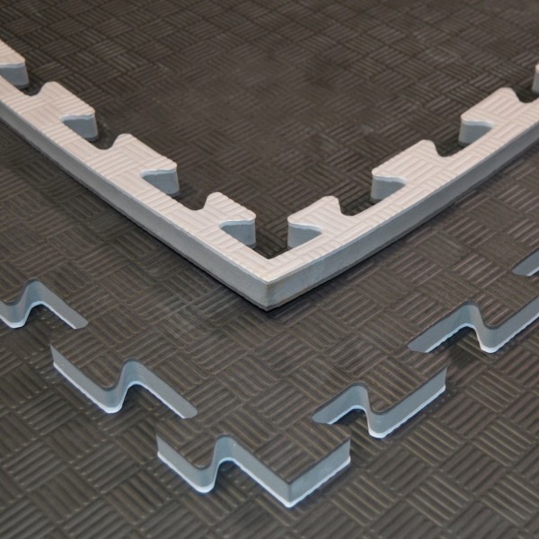 Kampfsportmatten schwarz / grau 100x100x2cm