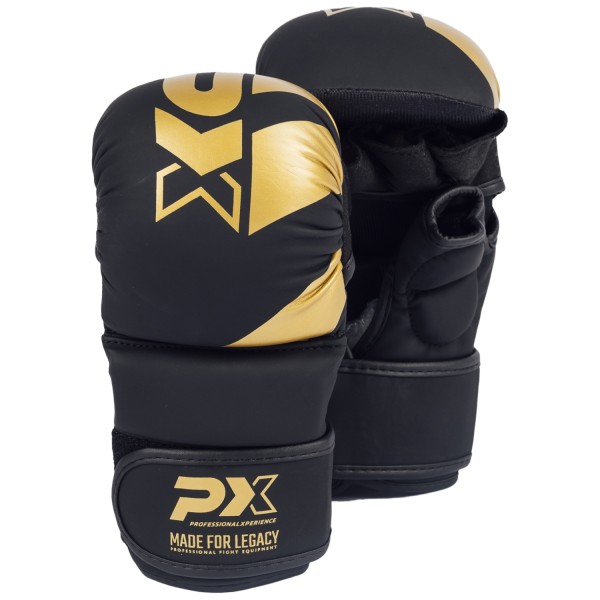 PX MMA Handschutz Kunstleder, schwarz-gold
