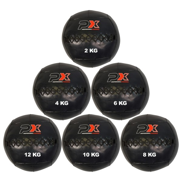 Wall Ball, Medizinball, PVC schwarz 2kg