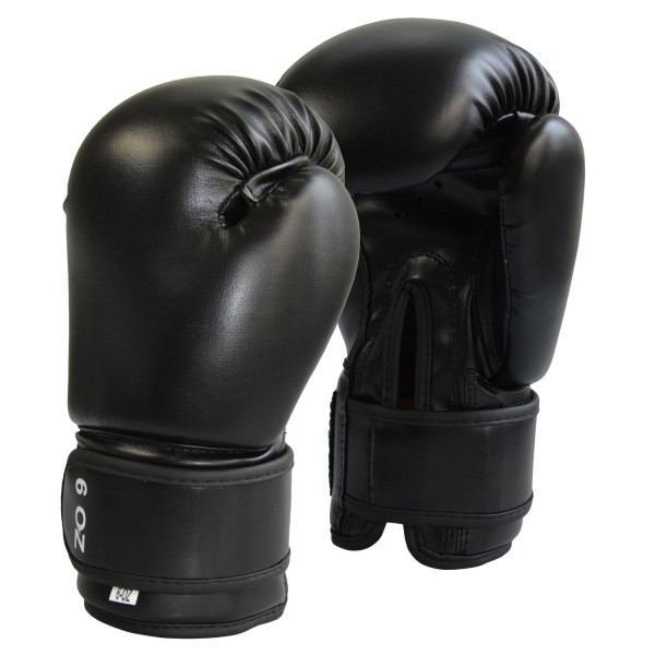 Junior Boxhandschuhe Kunstleder schwarz