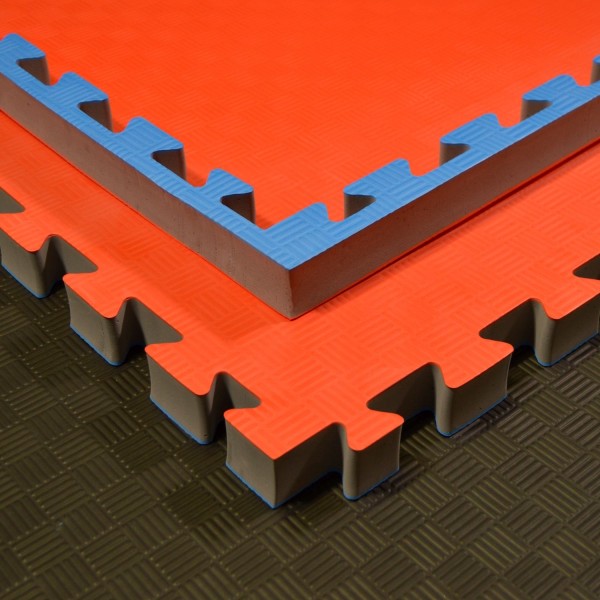 Kampfsportmatten Wendematte rot/ blau 100x100x4cm