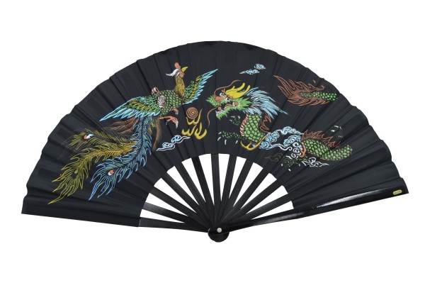 Kung Fu - Tai Chi Fächer Bambus schwarz